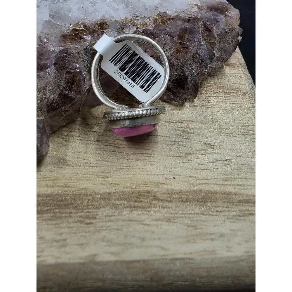 Cotton Candy Southwestern Native inspired sterling ring 7.75